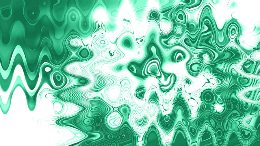 Marbleized Green Wave Texture Wallpaper