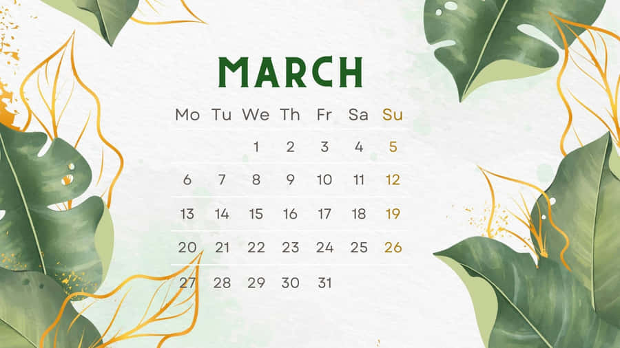 March 2023 Calendar Wallpaper