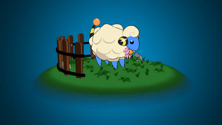 Mareep On A Ranch Wallpaper
