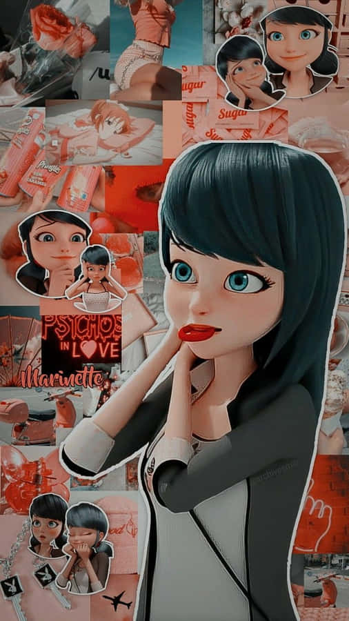 Marinette And Adrien, Two Superheroes In Paris Wallpaper