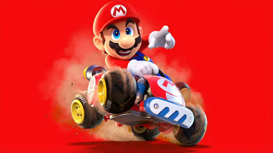 Mario Kart Mario Racing Wallpaper