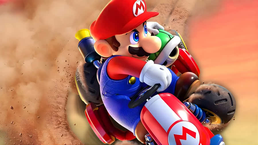 Mario Kart Racing Action Wallpaper