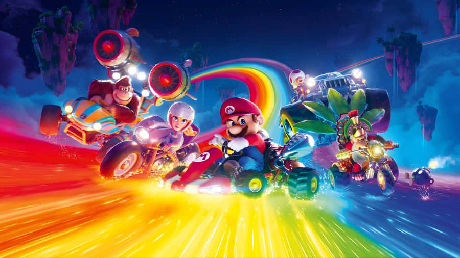 Mario Kart World Race Wallpaper