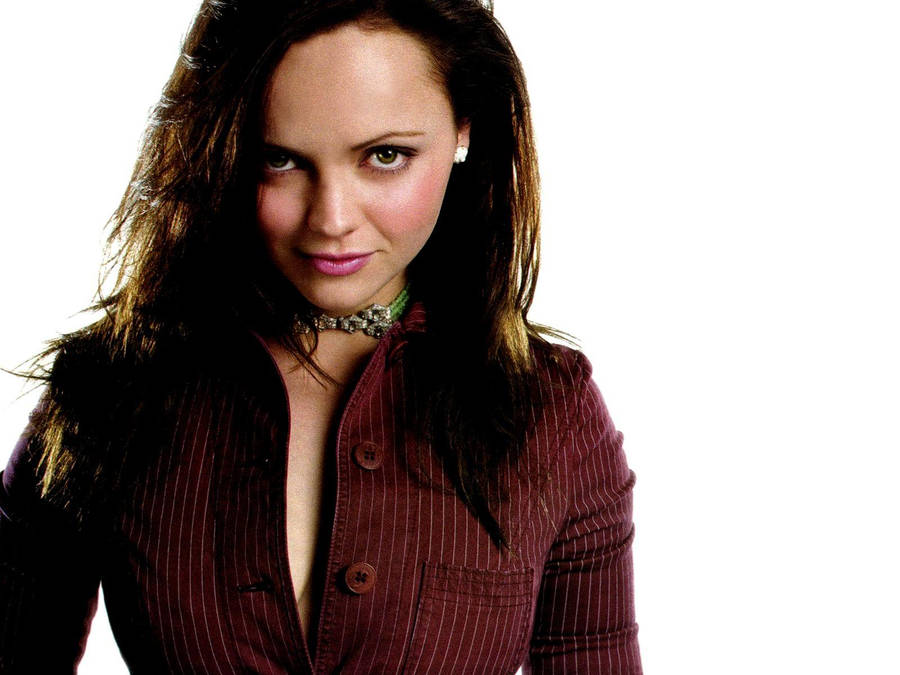 Maroon Top Christina Ricci Wallpaper