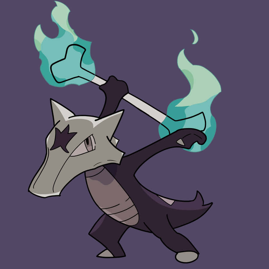 Marowak Holding Lightning Rod Wallpaper