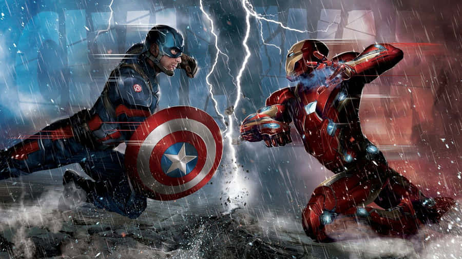 Marvel Heroes Live Up To Their Namesake In This Classic Scene From A Marvel Movie. Wallpaper