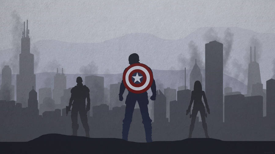 Marvel Minimalist Agents Of Shield Wallpaper