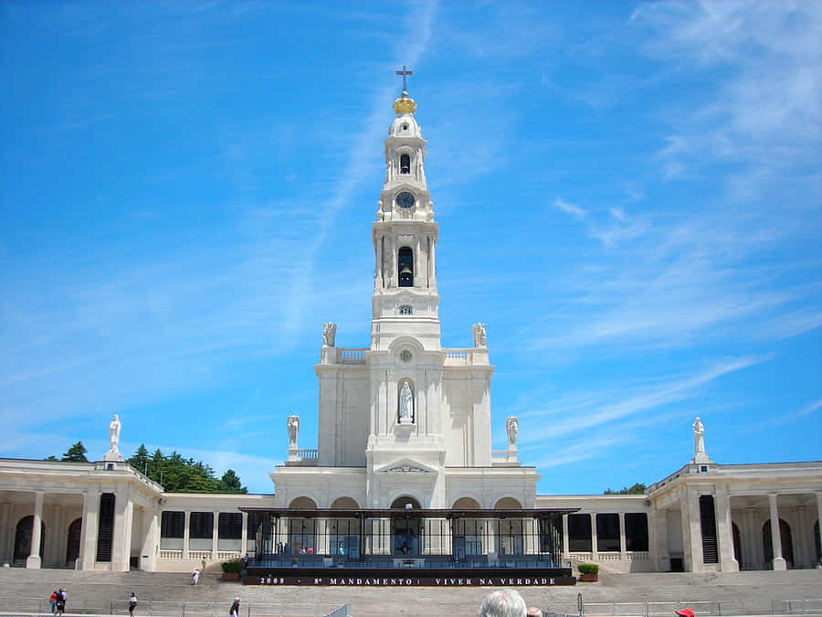 Marvelous Fatima Sanctuary In Portugal Wallpaper