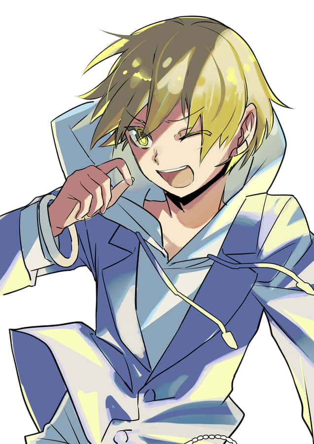 Masaomi Kida Striking A Playful Pose Wallpaper