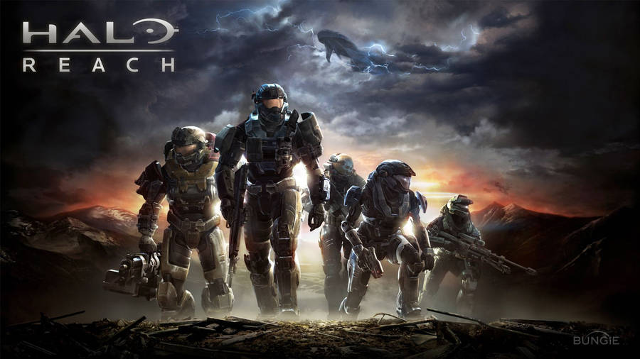 Master Chief And Cortana Prepare For Battle At Dusk Wallpaper