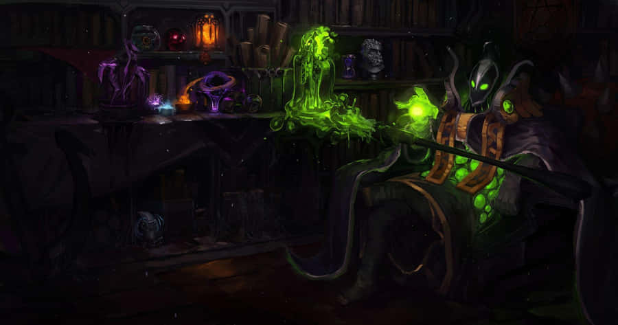 Master Of The Arcane Arts - Rubick In Action Wallpaper