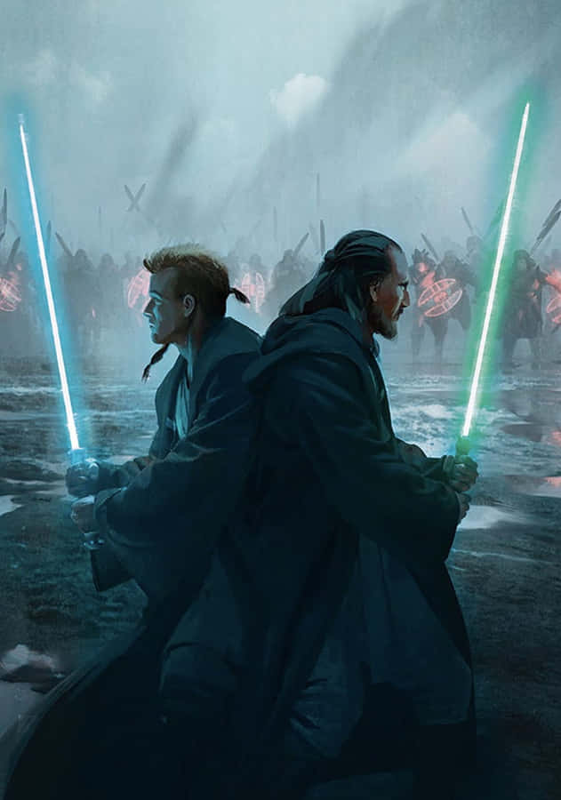 Master Qui-gon Jinn In A Pensive Moment Wallpaper