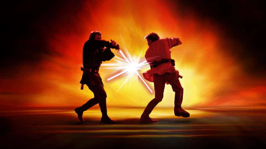 Mastering The Art Of Lightsaber Duel Wallpaper