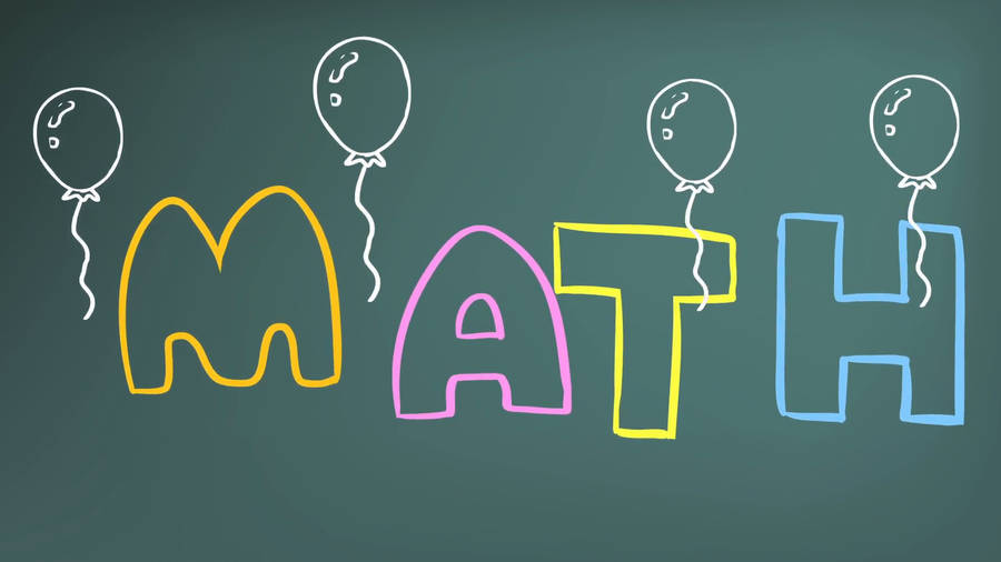 Mathematics Colorful Chalk Lettering Wallpaper