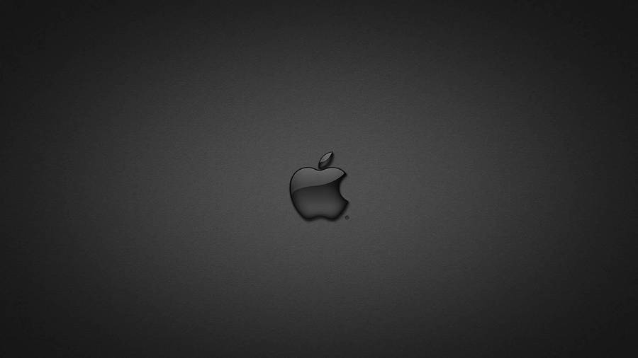 Matte Black Apple Icon In Solid Black Wallpaper
