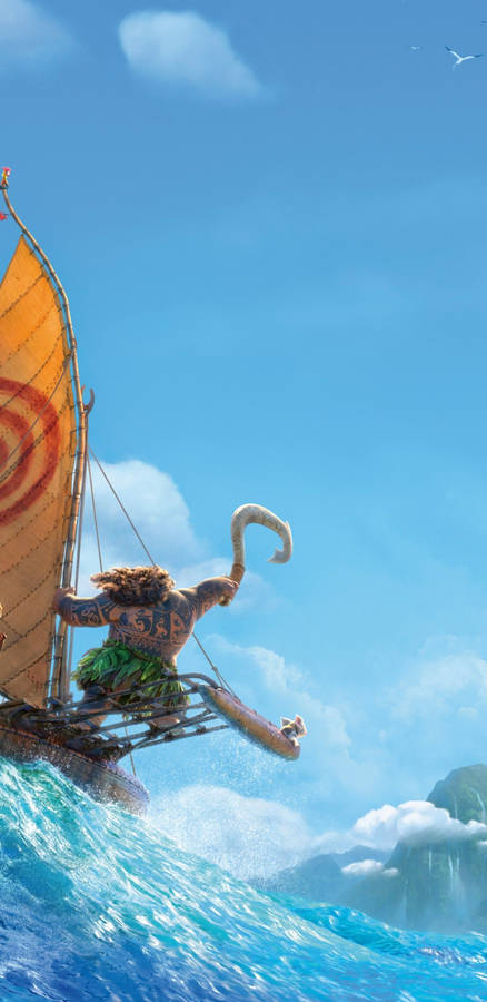 Maui Waving Hook Moana 4k Wallpaper
