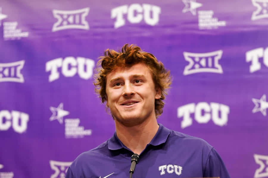 Max Duggan T C U Press Conference Wallpaper