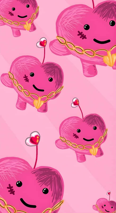 Maxident Heart Character Pattern Wallpaper