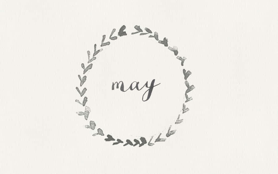 May Floral Wreath Desktop Wallpaper Wallpaper