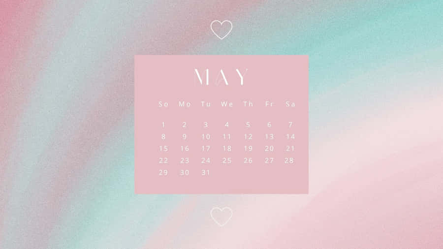 May Pastel Calendar Aesthetic Wallpaper