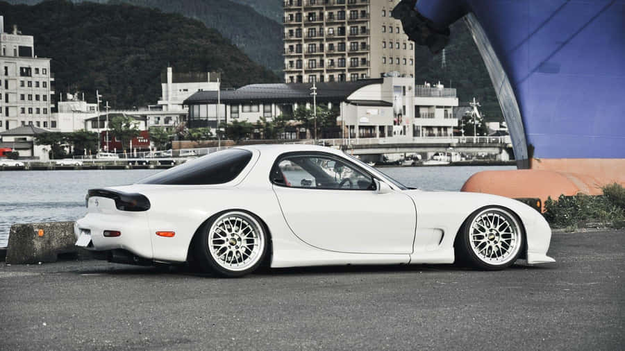 Mazda Rx7 Fc Classic Code In White Wallpaper