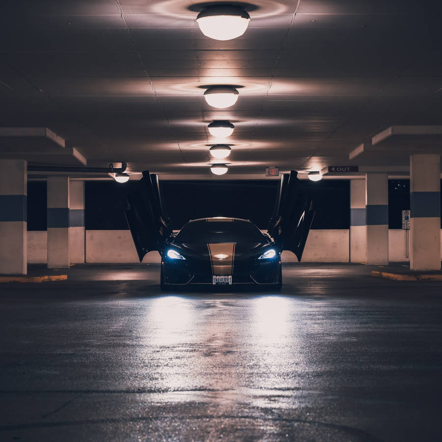 Mclaren Black Racing Car Wallpaper