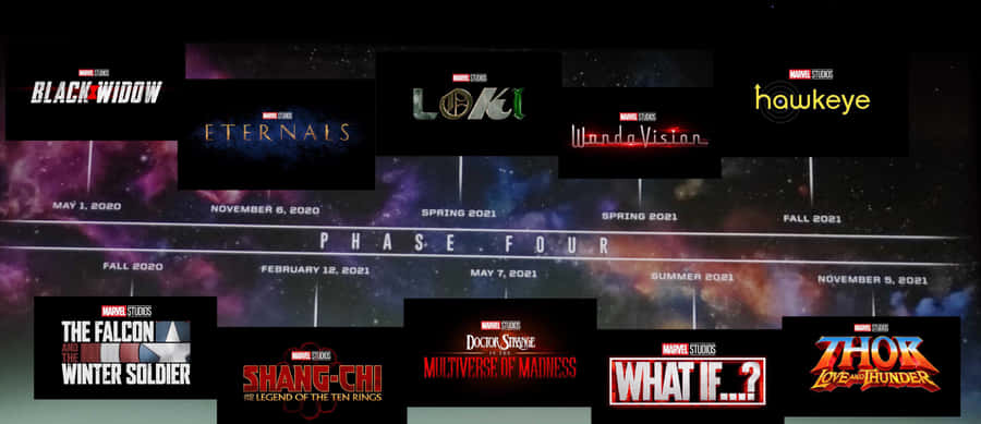 Mcu Phase Four - The New Superhero Saga Wallpaper