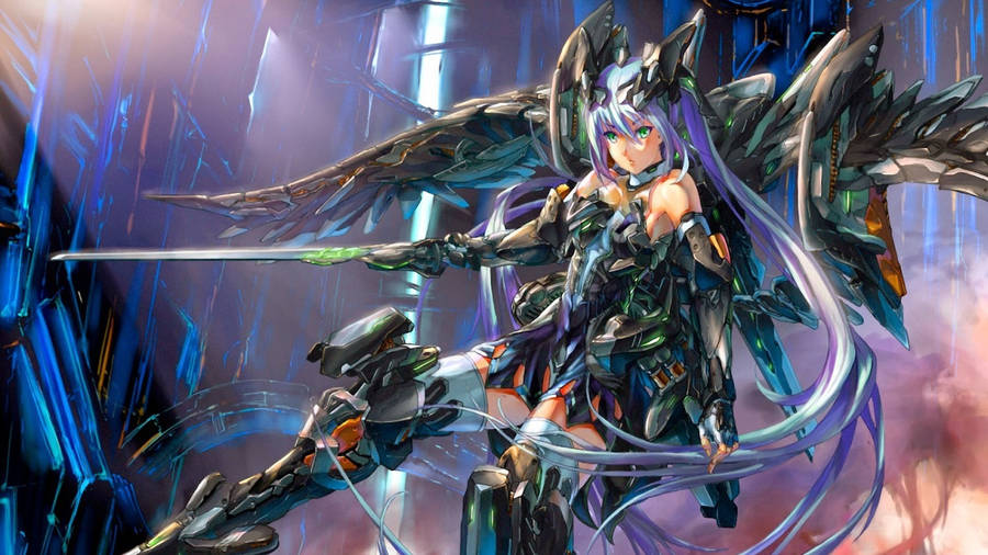 Mechanical Girl Angel Anime Art Wallpaper
