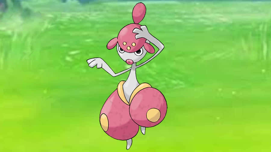 Medicham On Green Wallpaper