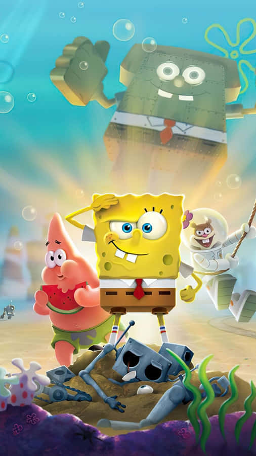 Meet The Characters Of Spongebob Squarepants Wallpaper