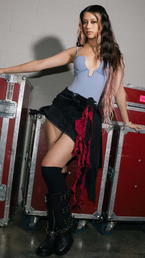 Megan Katseye Fashion Style Wallpaper