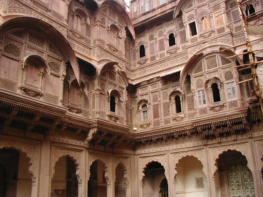 Mehrangarh Fort Courtyard Windows Wallpaper