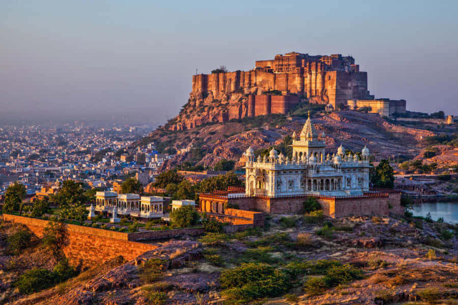 Mehrangarh Fort Sunset Scenery Wallpaper