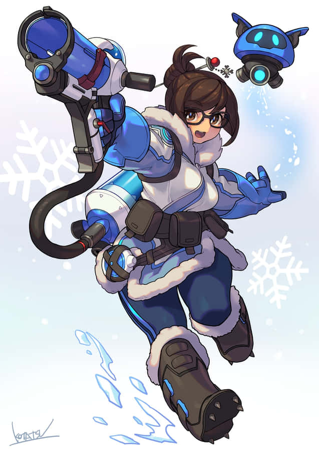 Mei, The Icy Heroine Of Overwatch Wallpaper