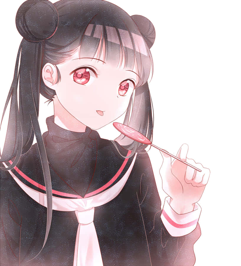Meiling Li Anime Character With Lollipop Wallpaper