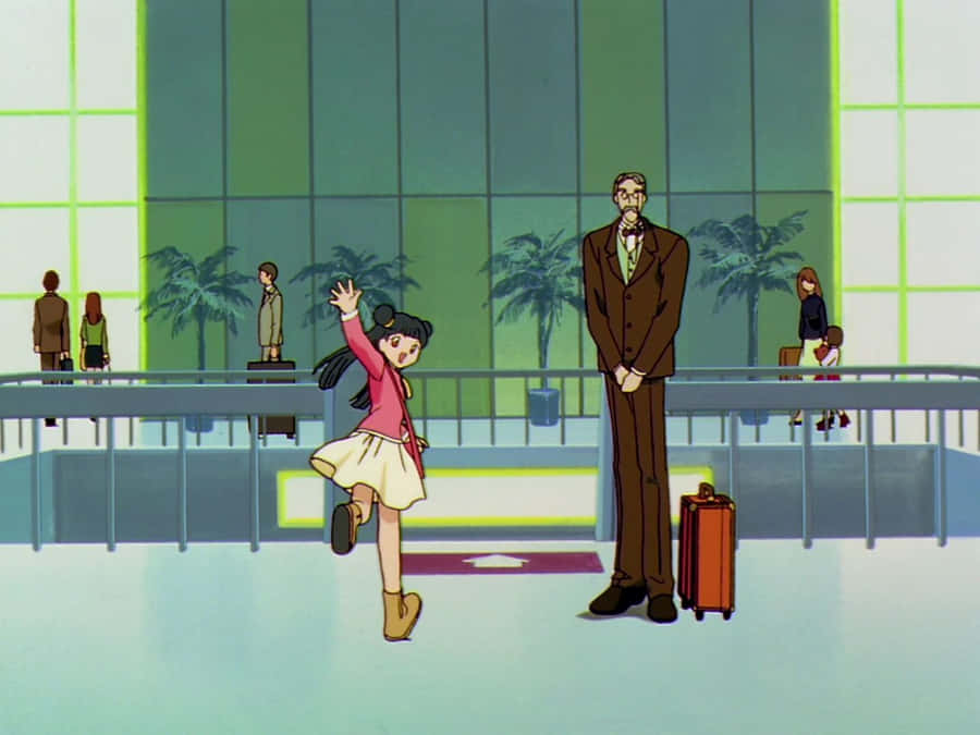 Meiling Li Greetingat Airport Wallpaper