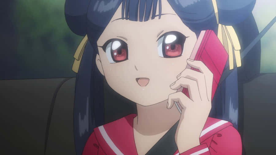 Meiling Li Phone Call Anime Scene Wallpaper