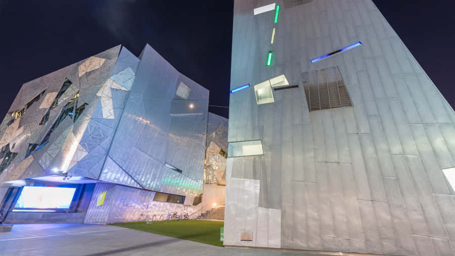 Melbourne Federation Square Architecture Night Wallpaper