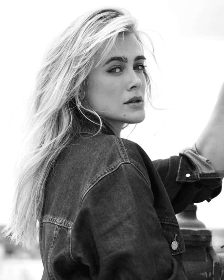 Melissa Roxburgh Denim Glance Portrait Wallpaper