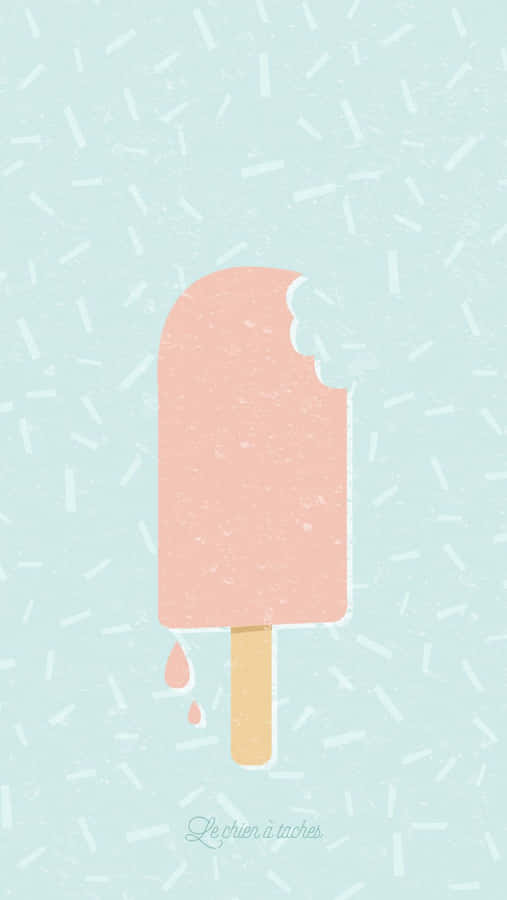 Melon Popsicle Cute Ice Cream Wallpaper