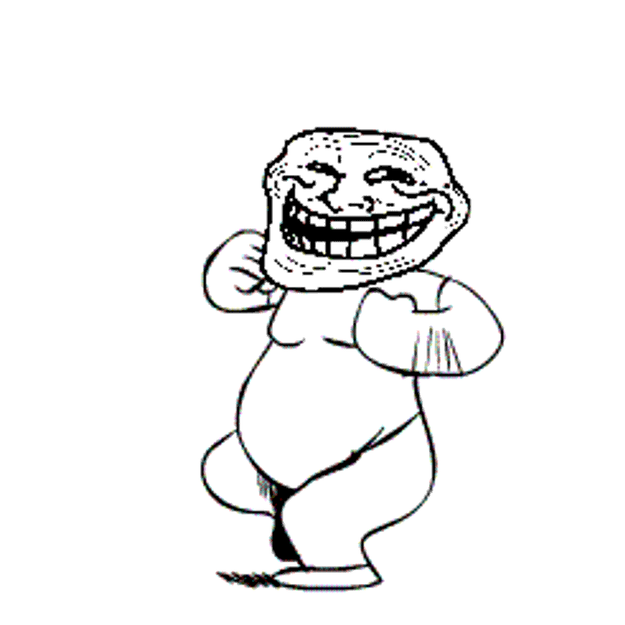 Meme Icon - The Running Troll Face Wallpaper