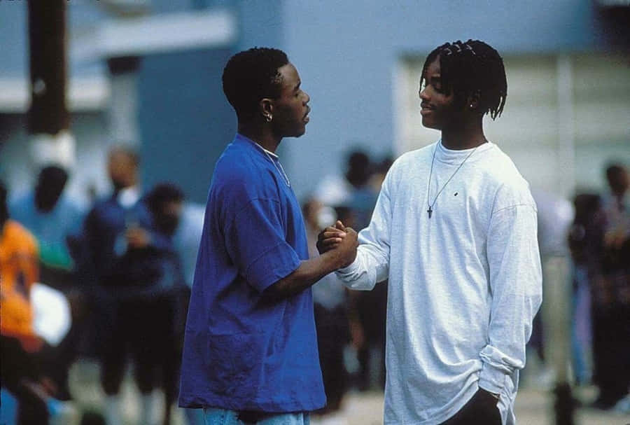 Menace Ii Society Caine And O-dog Handshake Wallpaper