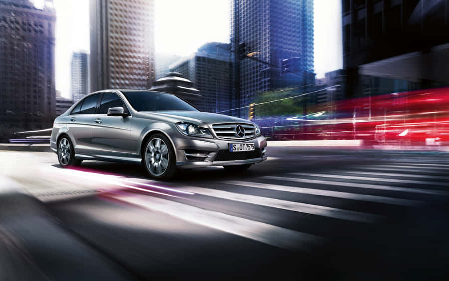 Mercedes Benz C Class Urban Speed Wallpaper
