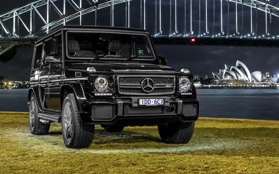 Mercedes G Wagon Night Cityscape Wallpaper