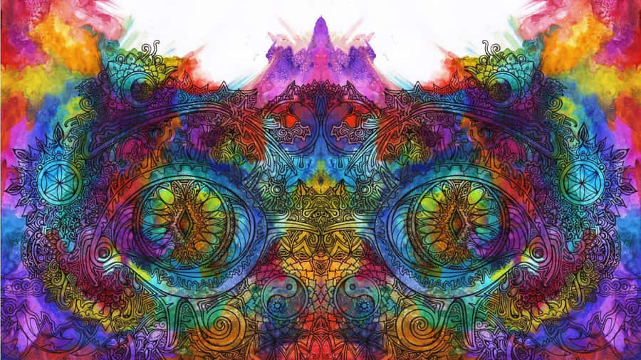 Mesmerizing 3d Psychedelic Visual Odyssey Wallpaper