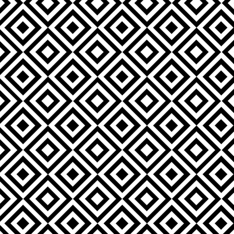 Mesmerizing Black And White Geometric Pattern Wallpaper