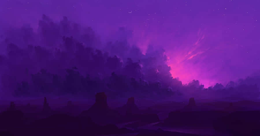 Mesmerizing Cloudscape At Sunset Wallpaper