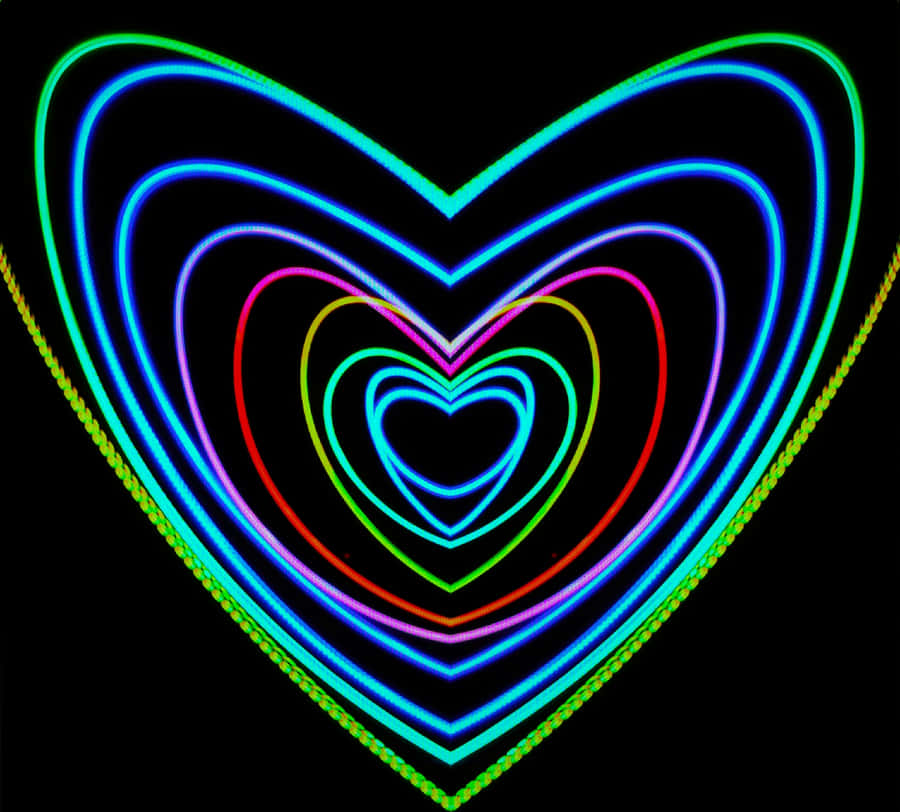 Mesmerizing Display Of Psychedelic Neon Lights Wallpaper