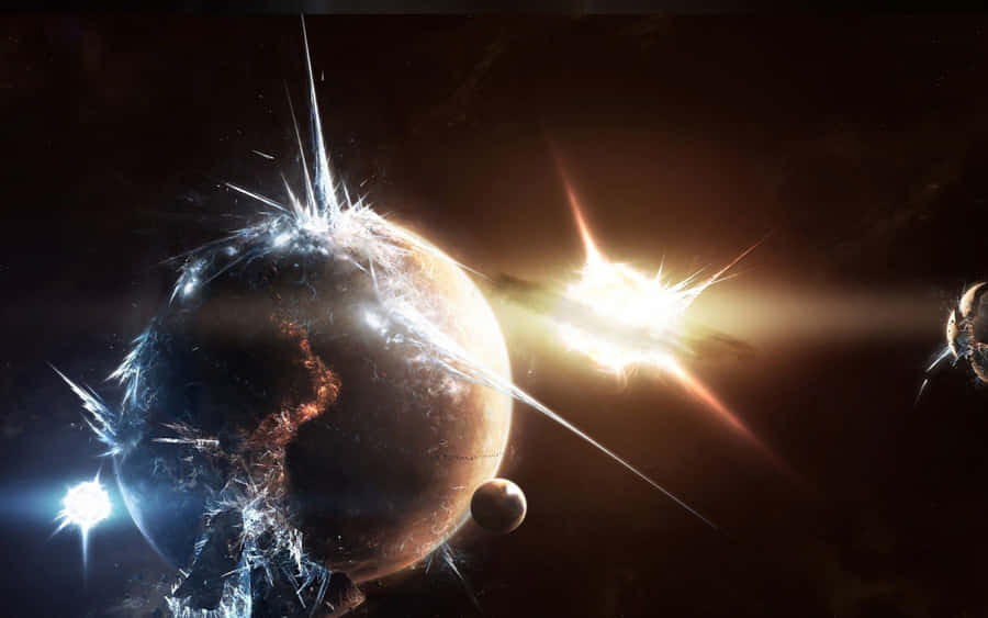 Mesmerizing Galaxy In A Trippy Space Wallpaper