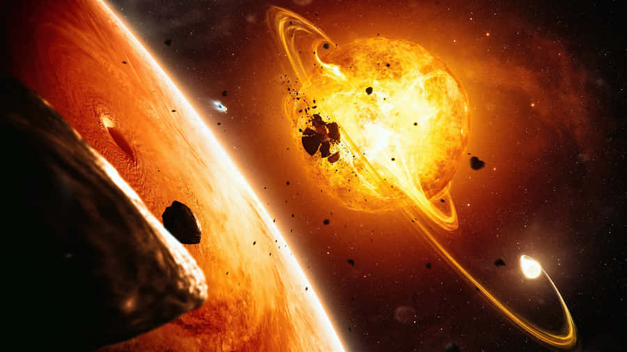 Mesmerizing Galaxy Poster - Explore The Infinite Beauty Of The Cosmos Wallpaper